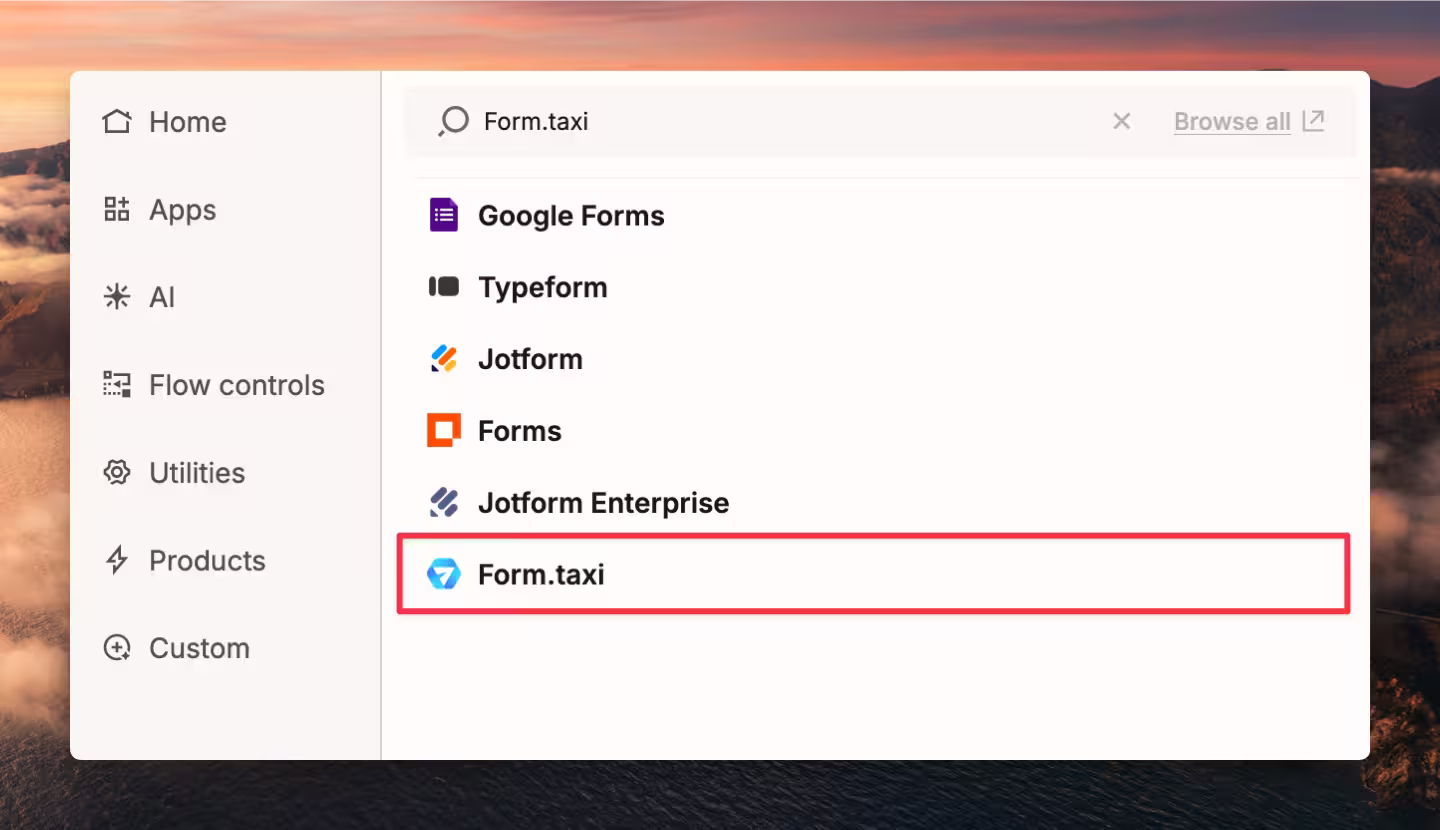 Screenshot Zapier Trigger
